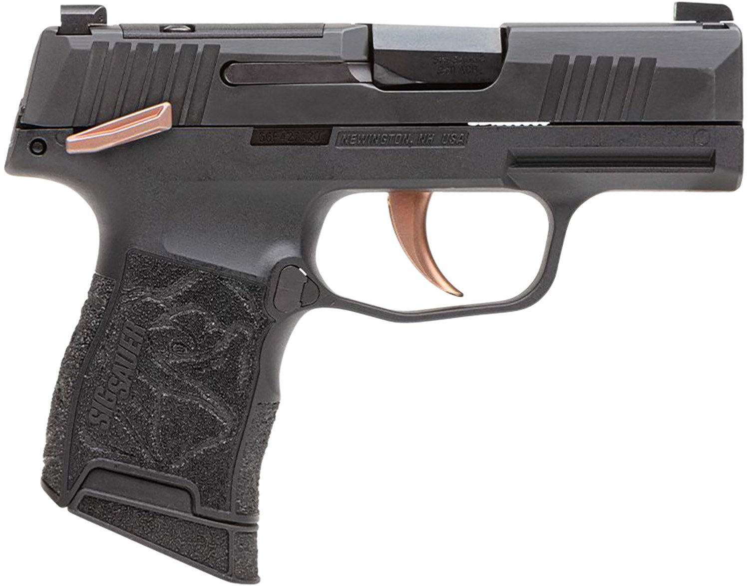 Sig Sauer P365-380 Rose Ms Hga 380 Auto 3.1IN Barrel Sf Nitron Black XRAY3 Ns Mod Poly Grip 2-10-Round Magazines