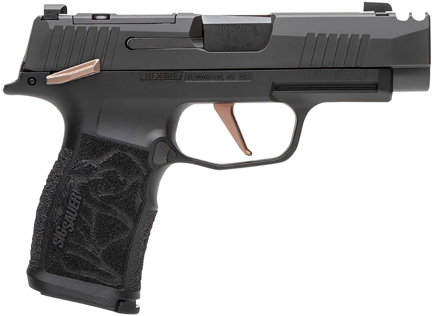 Sig Sauer P365 XL Rose Ms Hga 9MM 3.1IN Barrel Sf Nitron Black XRAY3 Ns Mod Poly Grip 2 12-Round Magazines