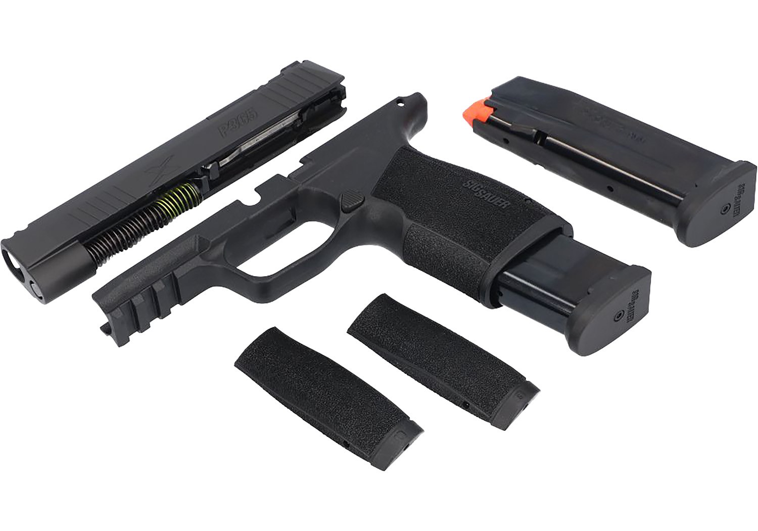 Sig Sauer 8901443 Caliber Exchange Kit 9mm Luger 3.10" 17-Round (2) Black Optic Cut Slide Polymer Picatinny Rail Frame X-Ray 3 Sights for All Sig P365
