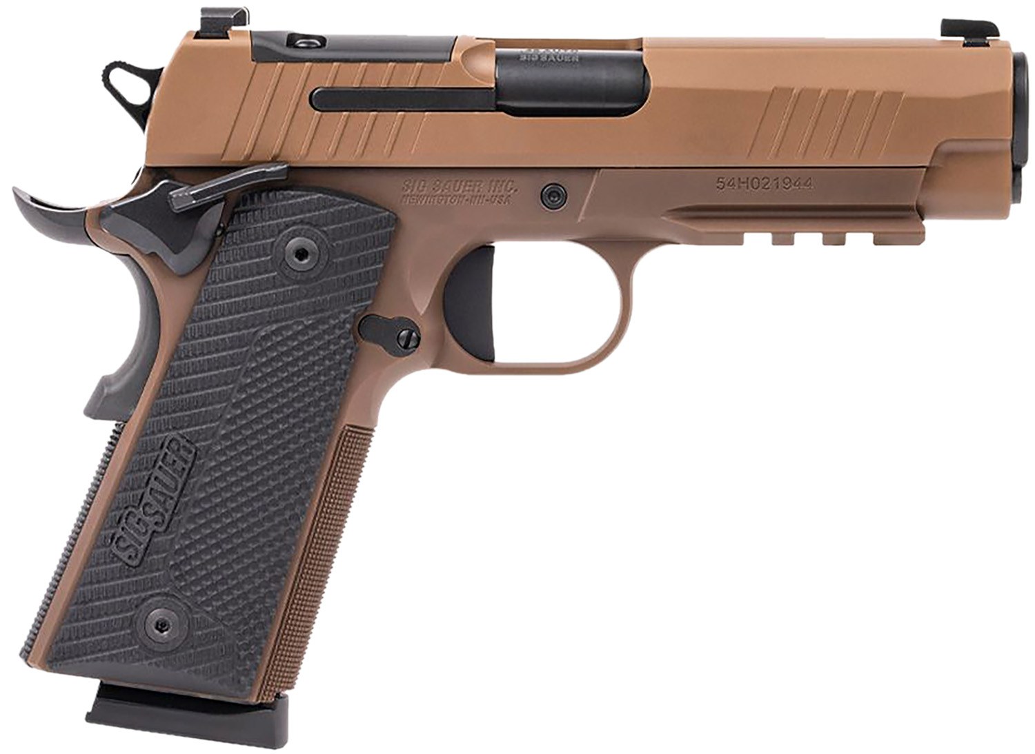 Sig Sauer 1911XCA45CXR3 1911 XCarry 45 ACP 8-Round 5.75" Black DLC Coyote PVD Optic Ready Stainless Steel Slide Coyote PVD Black G10 Grip