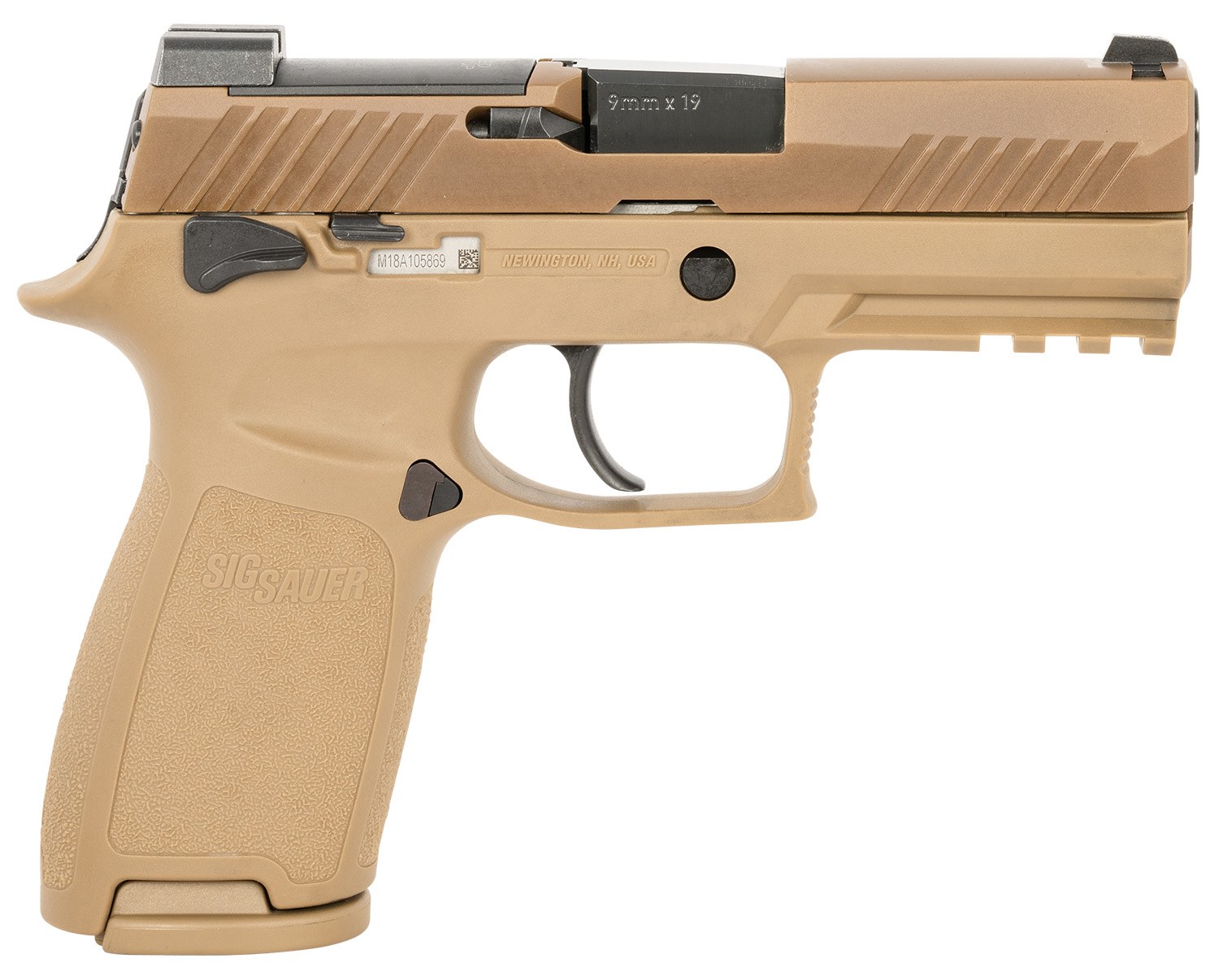 Sig Sauer M18 Ca Compliant Hga 9MM 3.9IN Barrel Ns or Coyote Pvd Slide Carry Grip Mod 3 10-Round Magazines