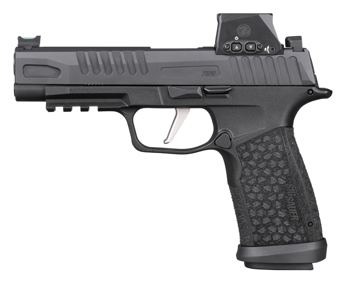 Sig Sauer 365XF9BFORXSL P365 Fuse with Optic Compact 9mm Luger 21+1 4.30" Black DLC Barrel, Black Nitron Stainless Steel Serrated with Optic Slide