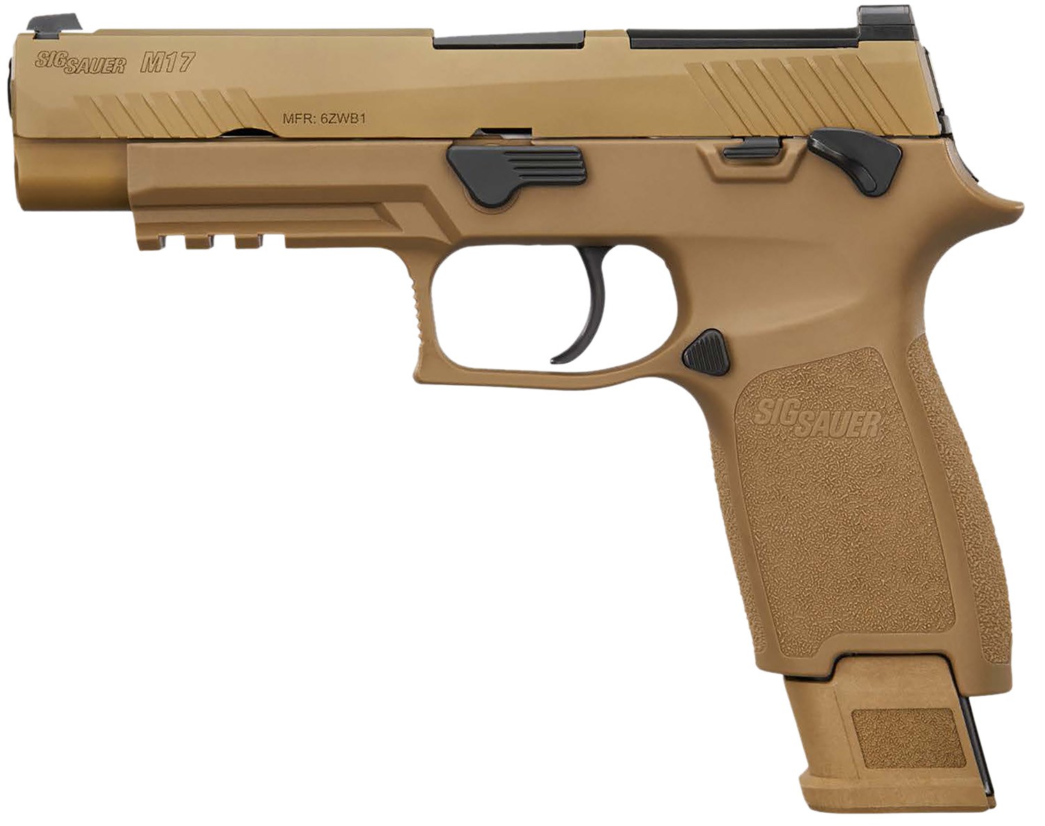 Sig Sauer M17 CSS Hga 9MM 4.7IN Barrel Siglite Sights Mod Poly Grip Coyote 17-Round 2 21-Round Magazines Ms