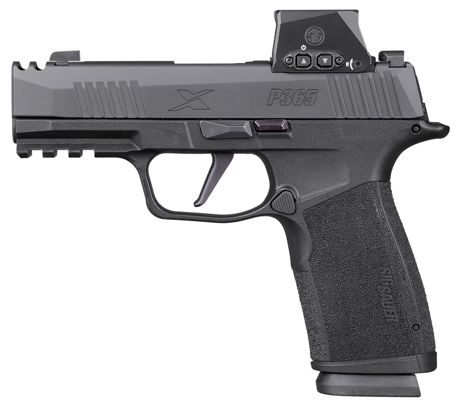 Sig Sauer P365 X-Macro Comp Hga 9MM 4.3INBBL XR3 Romeo-X Black Striker 2 21-Round Magazines