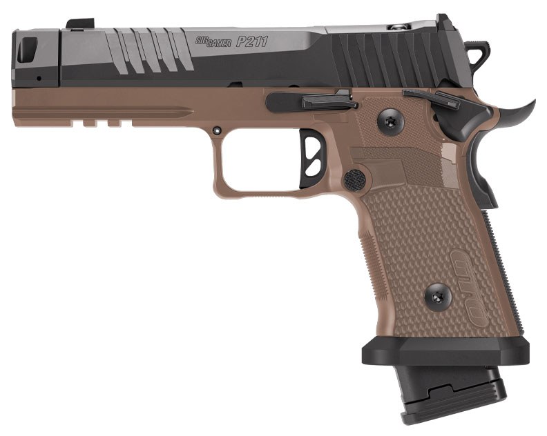 Sig Sauer P211 Combat Sao Hga 9MM 4.4ININ Barrel X-RAY3 Coyote G-10 Grip 23-Round 2 21-Round Steel Magazine or - Image 3