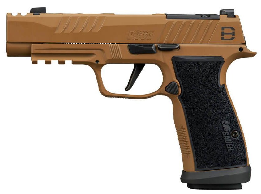 Sig Sauer 365AXGF9DH3 P365 DH3 AXG Compact 9mm Luger 21+1 3.70" Black DLC Barrel, Coyote Cerakote Stainless Steel Lightening Cut/Optic Ready/Serrated - Image 2