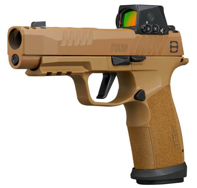 Sig Sauer 365XF9DH3RXSL P365 DH3 with Optic Compact 9mm Luger 21+1 3.70" Black DLC Barrel, Coyote Cerakote Stainless Steel Lightening Cut/Optic - Image 2