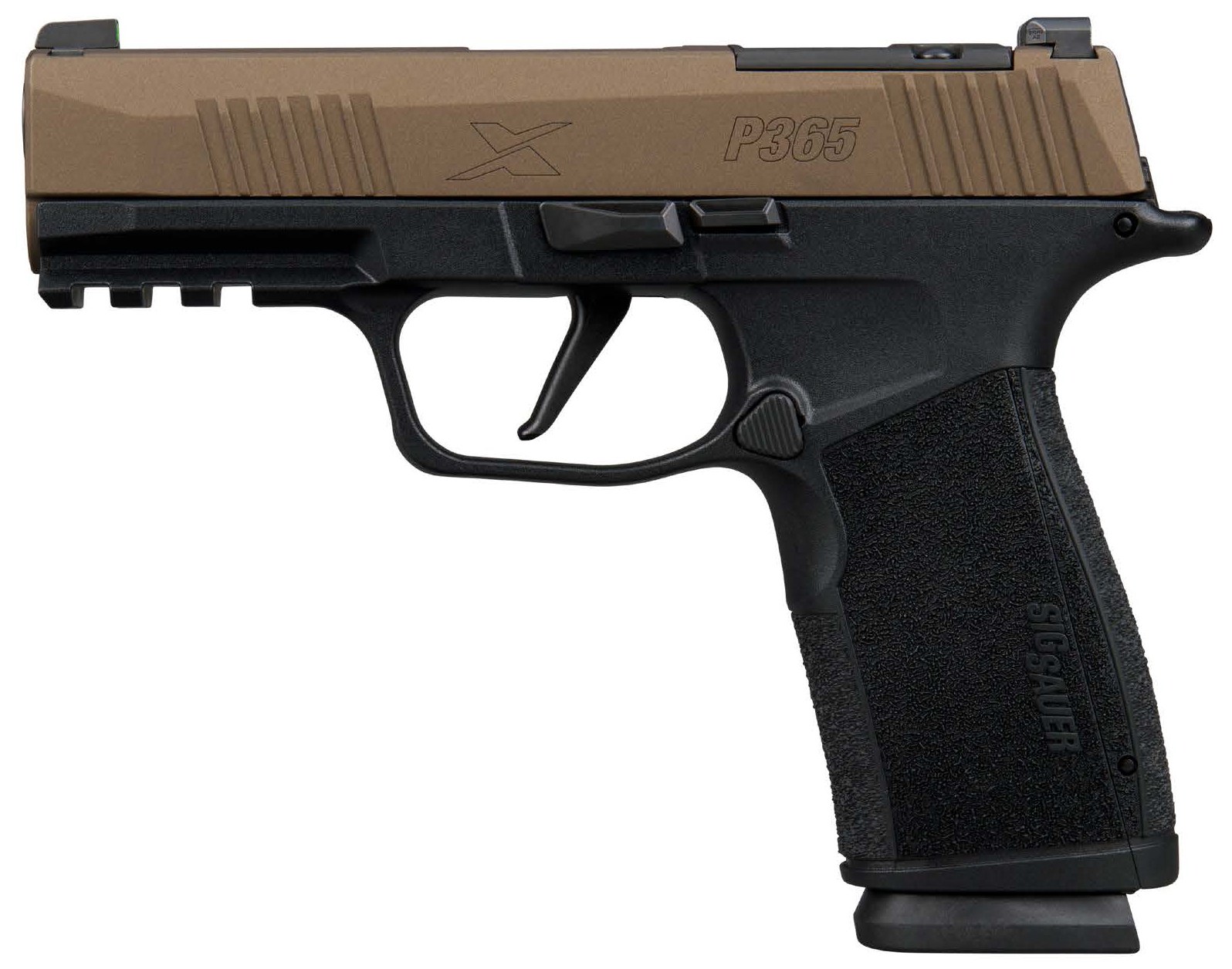 Sig Sauer 365XCA9FBZXR3 P365 XMacro Compact 9mm Luger 17+1 3.70" Bronze Cerakote with Freedom Engraving Stainless Steel Optic Ready/Serrated Slide - Image 2