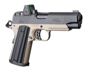 Ed Brown Special Forces Commander SOCOM with Optic 45 ACP 7+1 4.25" Black Nitride Barrel, Black Gen4 Stainless Steel Serrated with Optic Slide, Flat