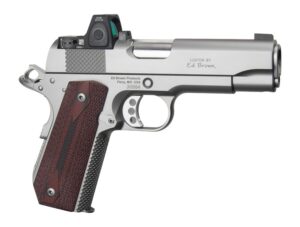 Ed Brown Kobra Carry with Optic 45 ACP 7+1 4.25" Stainless Steel Barrel, Serrated with Optic Slide & Frame, G10 Grip, Trijicon RMRcc 3.25 MOA