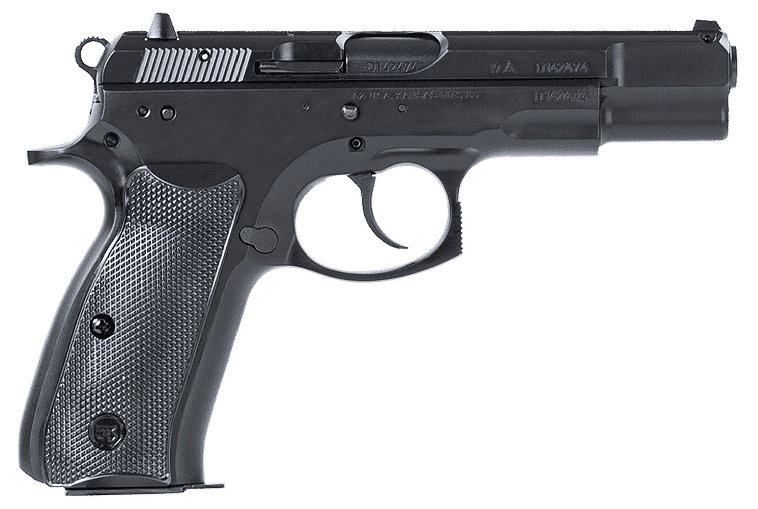 CZ-USA 01130 75BD 9mm Luger 10+1 4.60" Black Steel Barrel, Black Steel Serrated Slide, Black Polycoat Steel Frame with Beavertail, Black Plastic Grip