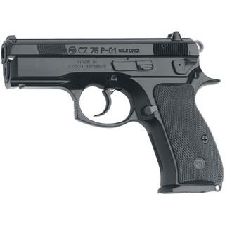 CZ-USA 01199 P-01 Compact Compact Frame 9mm Luger 10+1, 3.75" Blued Steel Barrel, Black Serrated Steel Slide, Black Polycoat Aluminum Frame - Image 3