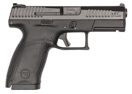 CZ-USA 01531 P-10 C Compact Frame 9mm Luger 10+1 4.02" Black Stainless Steel Barrel, Black Nitride Serrated Steel Slide, Black Polymer Frame