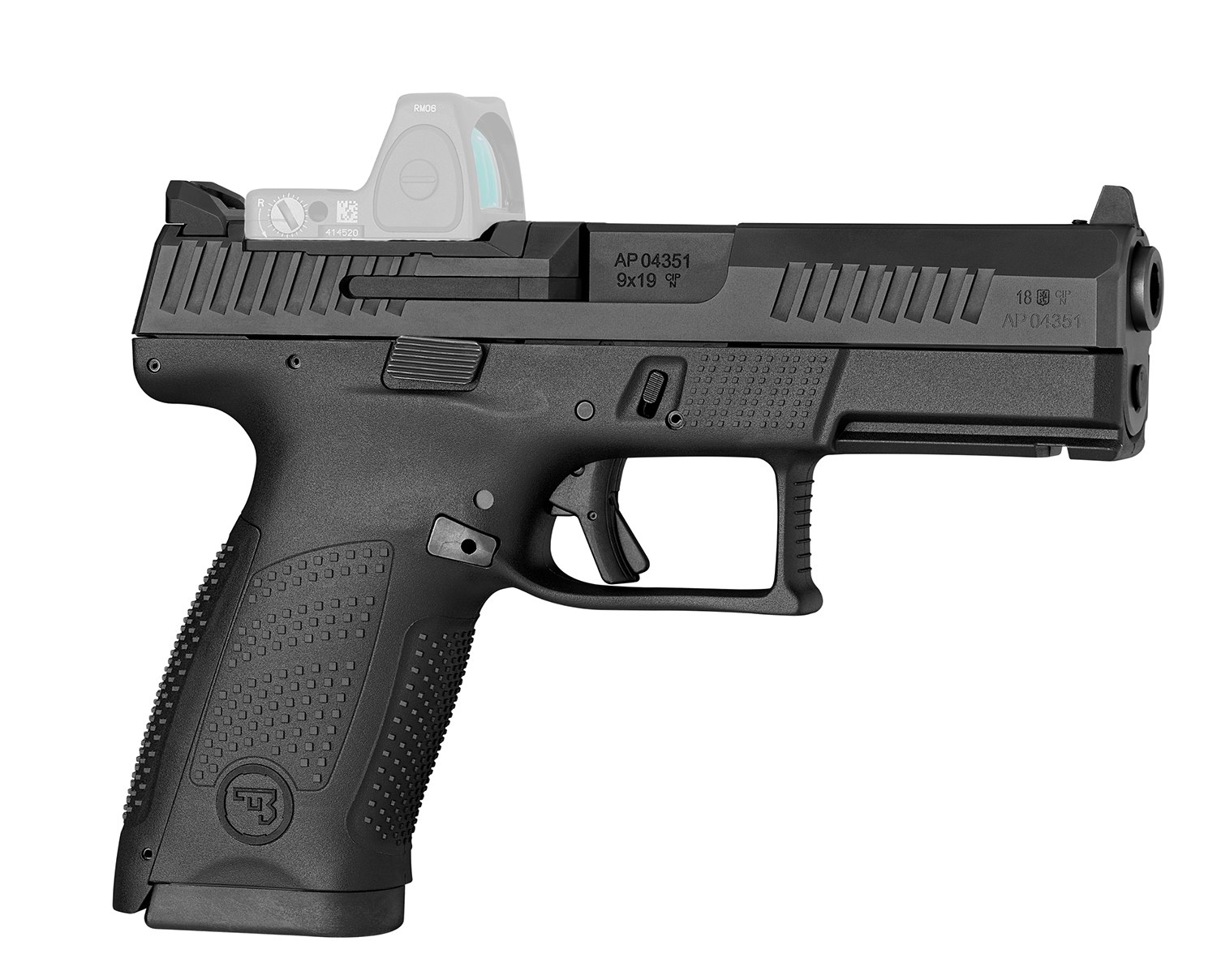 CZ-USA 01536 P-10 C Compact Frame 9mm Luger 10+1 4.02" Black Carbon Steel Barrel, Black Nitride Optic Ready/Serrated Steel Slide, Black Polymer Frame