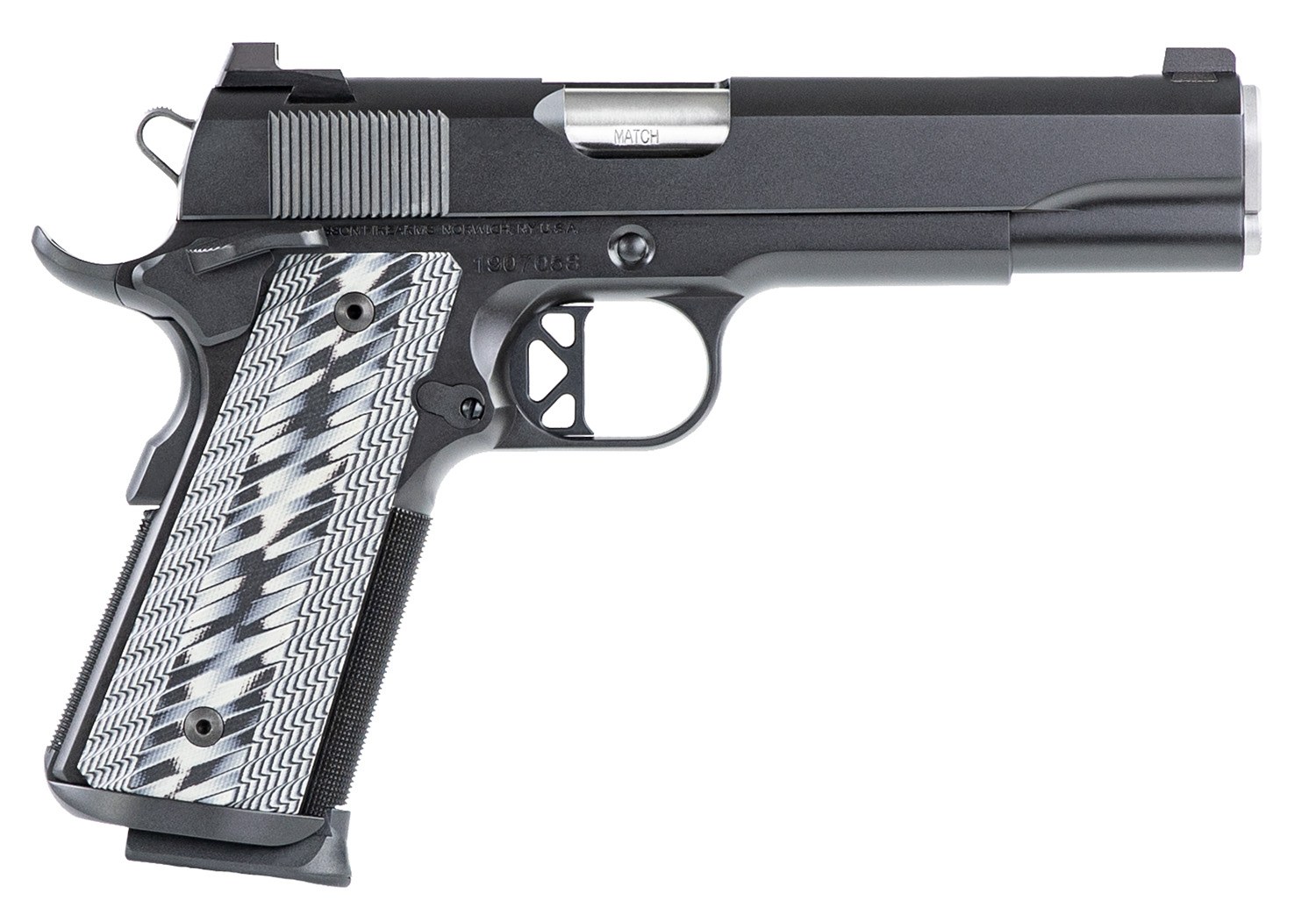 CZ-USA Dan Wesson 01823 Valor 45 ACP 8+1 5" Stainless Steel Barrel, Black Duty Serrated Stainless Steel Slide & Frame with Picatinny Rail &