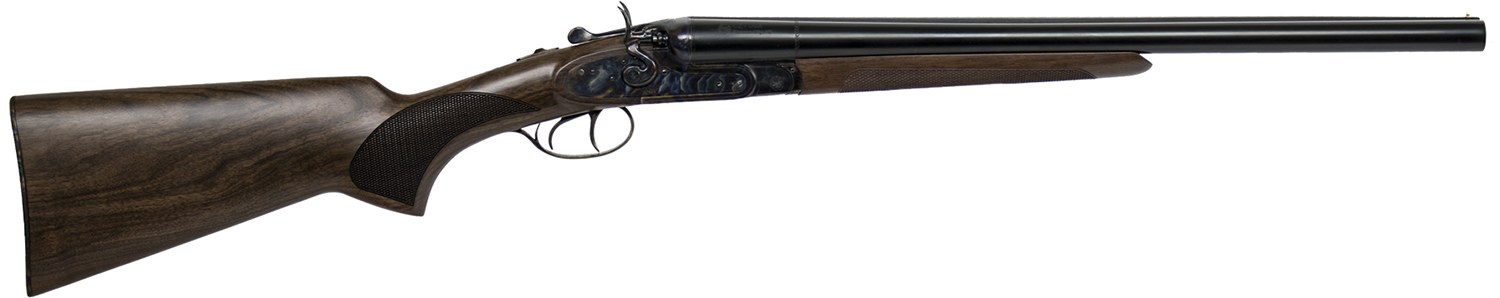CZ-USA 06130 Hammer Coach 12 Gauge 2-Round 3" 20" Black Chrome Barrel Color Case Hardened Rec Turkish Walnut Fixed Pistol Grip Stock Right Hand (Full