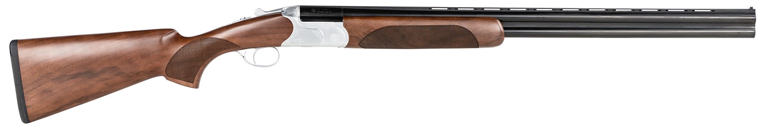 CZ-USA 06473 Redhead Premier 20 Gauge 3" 2-Round 28" Gloss Black Chrome Barrel, Silver Satin Chrome Metal Finish, Turkish Walnut Stock Includes 5