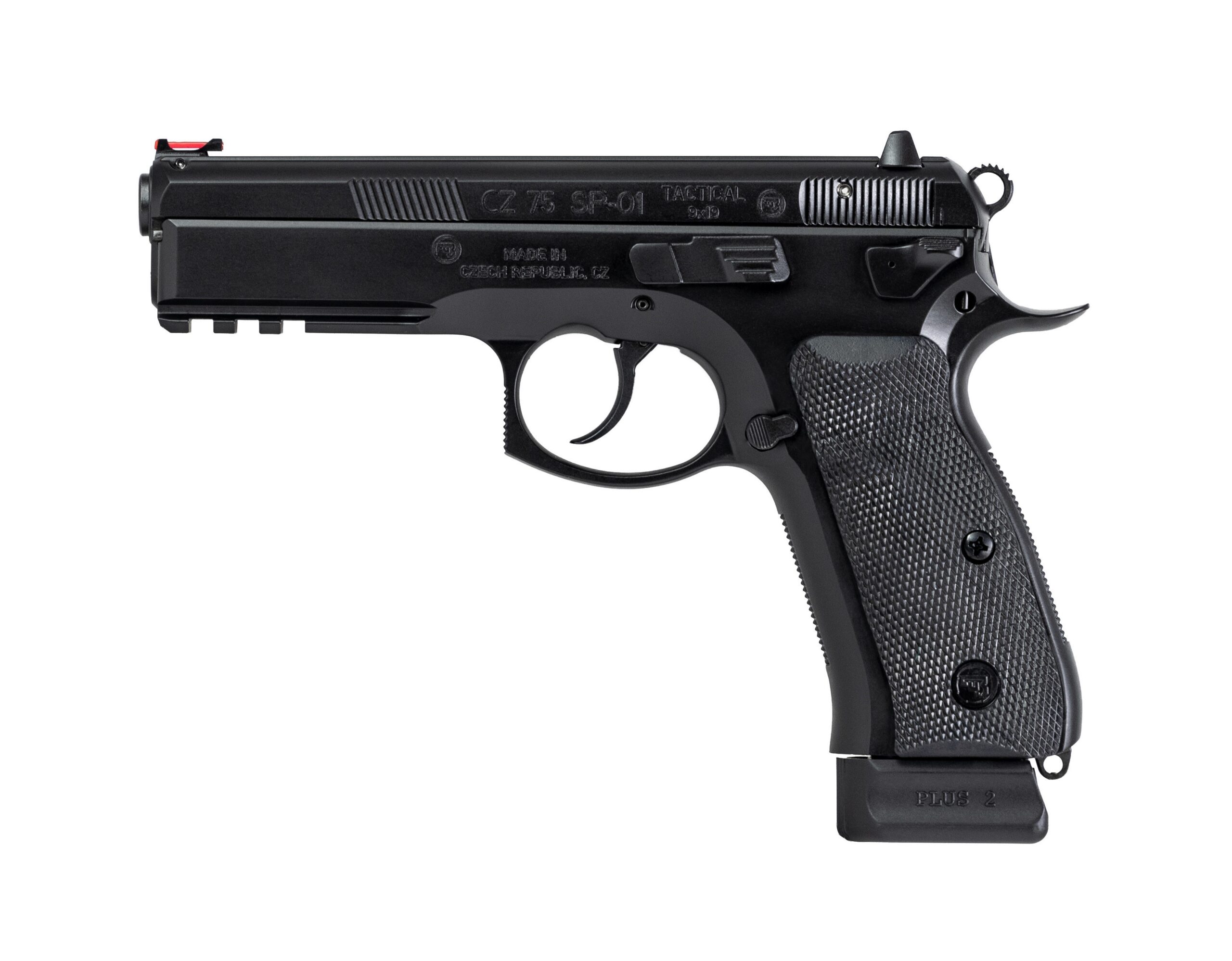 CZ-USA 89353 CZ 75 SP-01 Tactical 9mm Luger 19+1 4.60" Black Nitride Steel Barrel, Black Serrated Steel Slide, Black Polycoat Steel Frame with - Image 2