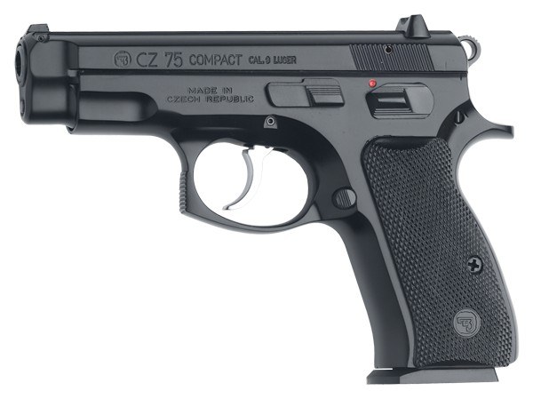 CZ-USA 91190 75 Compact 9mm Luger 15+1 3.75" Black Steel Barrel & Serrated Slide, Black Polycoat Steel Frame with Beavertail, Black Plastic Grip - Image 2