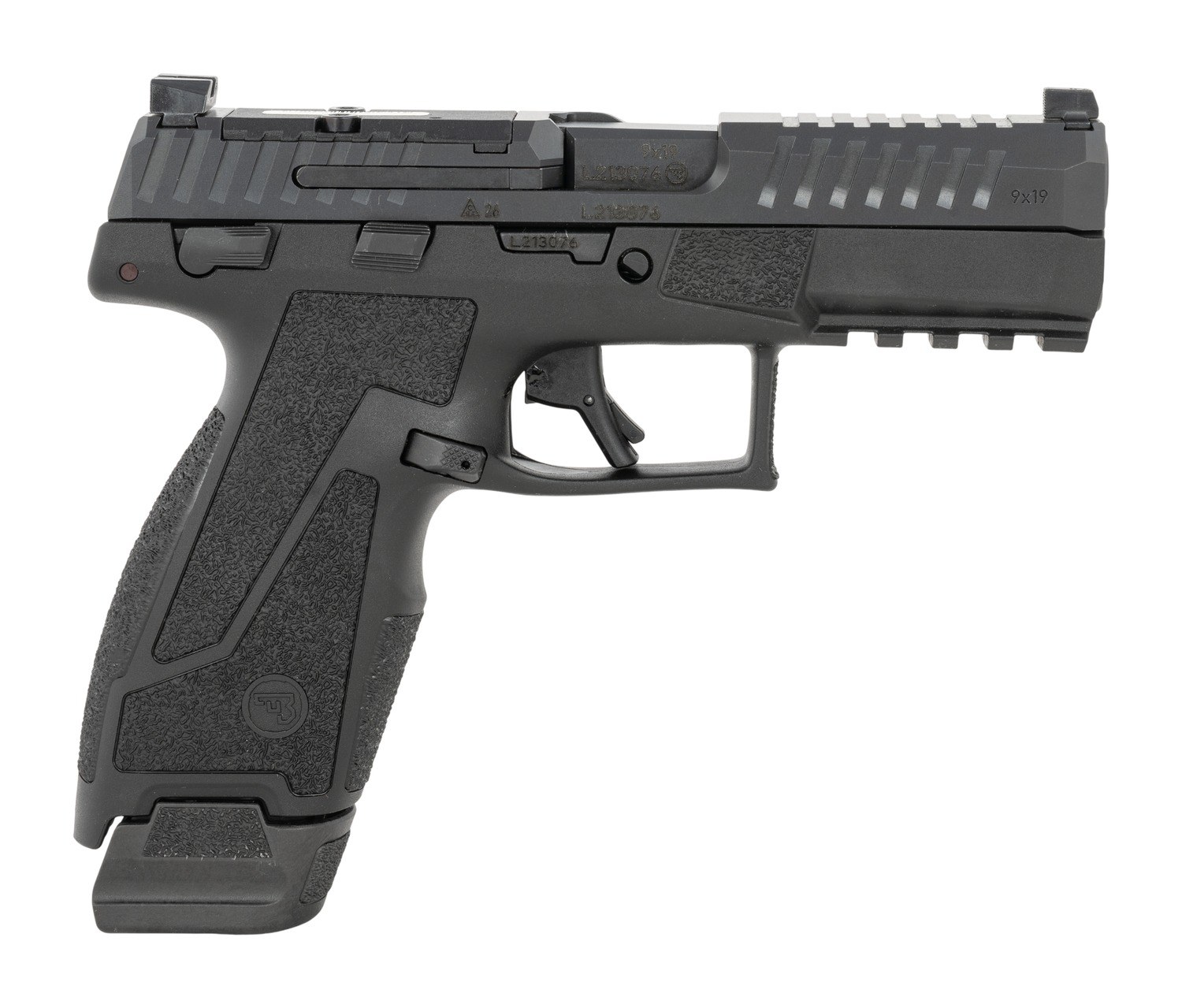 CZ-USA 95082 Duty 4.0F Frame 9mm Luger 19+1 4" Black Nitride Steel Optic Ready Slide, Black Polymer Frame with Picatinny Rail, Interchangeable