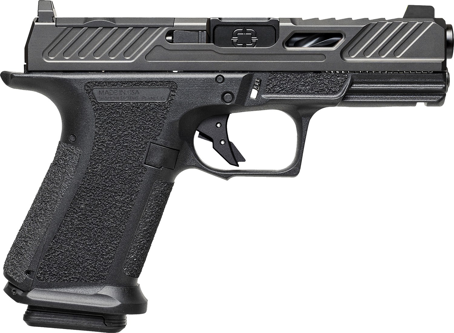 Shadow Systems MR920 Elite Slide Optic Dlc Hga 9MM 4IN Spiral Unthrd Dlc Barrel Black Frame 2/15-Round Magazines