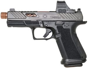 Shadow Systems MR920 Elite Slide Optic Dlc Hga 9MM 4IN Spiral Threaded Bronze Barrel Black Frame 2/15-Round Holosun