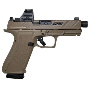 Shadow Systems XR920 Hga 9MM 4IN Barrel FDE Frame/Elite Optic Cut Spiral Threaded Black Ns 2/17-Round Holosun