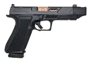 Shadow Systems DR920P Hga 9MM 4.5IN Barrel Black Elite Optic Cut Spiral Compen Bronze Ns 2/17-Round Holosun