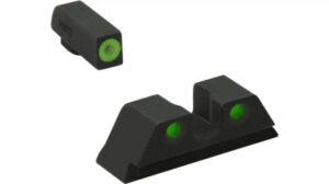 Meprolight Hyper-Bright Night Sight Set for Kimber Pistols 412313111, Green Front Ring and Green Rear