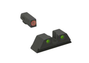 Meprolight Hyper-Bright Night Sights for Kimber Pistols 412303131, Orange Front Ring, Green Rear