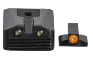 Meprolight Hyper-Bright Night Sights for Kimber Pistols 412213131, Orange Front Ring, Green Rear