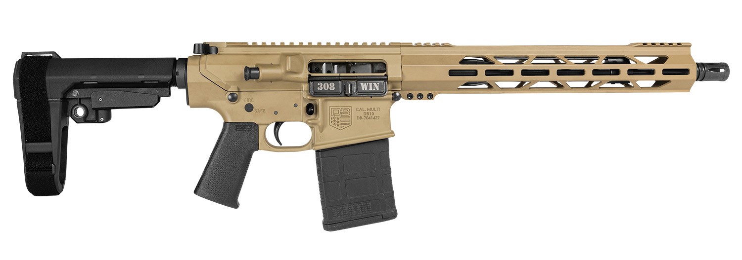 Diamondback Carbon DB10 .308WIN 13.5IN Barrel 13IN M-LOK Rail Flat Dark Earth SBA3 Brace 20-Round Pmag DB1222C062
