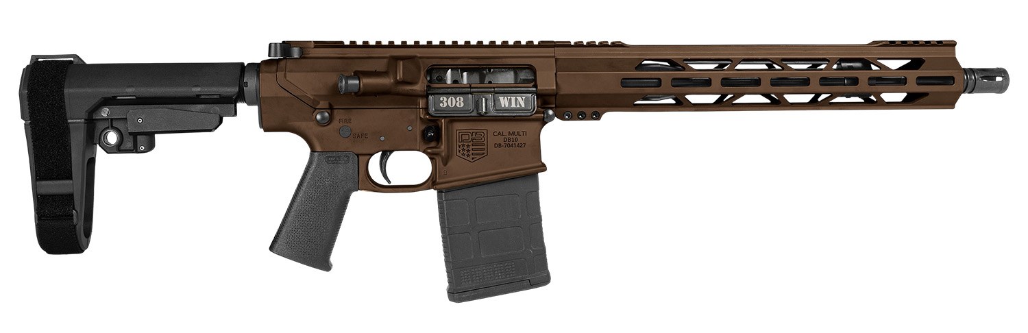 Diamondback Carbon DB10 .308WIN 13.5IN Barrel 13IN M-LOK Rail Midnight Bronze SBA3 Brace 20-Round Pmag DB1222C072