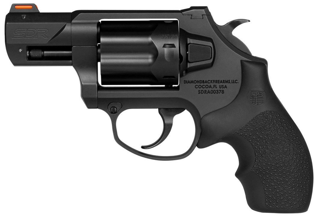 Diamondback DB0700S001 SDR Small 357 Mag/38 Special +P 6 Shot 2" Black Nitride Stainless Steel Barrel, Cylinder & Frame, Black Hogue Rubber Grip - Image 3
