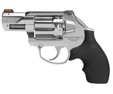 Diamondback DB0700S702 SDR Small 357 Mag/38 Special +P 6 Shot 2" Stainless Steel Barrel, Cylinder & Frame, Black Hogue Rubber Grip, Concealed