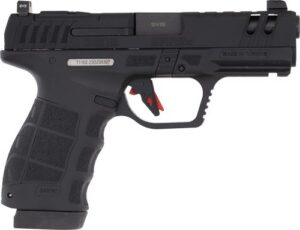 Sarsilmaz SAR9CG3BL10 SAR9 Gen3 Compact 9mm Luger 10+1 4.10" Black Barrel, Black Steel Optic Cut/Serrated Slide, Black Polymer Frame with Picatinny