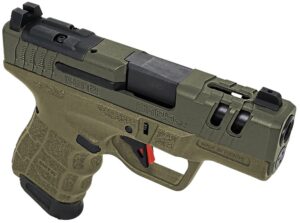 SAR USA SAR9SCG2OD SAR9 SC Gen2 Sub-Compact Frame 9mm Luger 15+1 3.30" Black Steel Barrel, OD Green Cerakote Steel Optic Ready/Ported/Serrated Slide