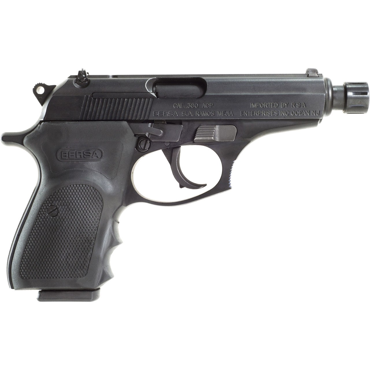 Bersa T380M8X Thunder Micro-Compact Frame 380 ACP 8+1 3.50" Black Steel Threaded Barrel, Matte Black Steel Serrated Slide, Matte Black Aluminum Frame - Image 3