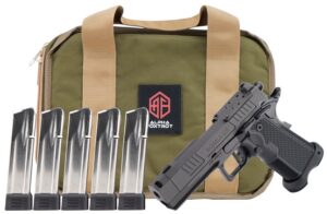 Alpha Foxtrot AA47X1QIG-XDBK20-PROM AF1911 Romulus Promo 9mm Luger 20+1 3.50" Black DLC Threaded Compensated Barrel, Black DLC Stainless Steel Optic
