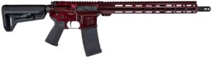 Shark Coast Tactical 300-040-1000-00 Blaze 5.56 NATO 30+1 16" Black Nitride Threaded Barrel, Red Blaze Cerakote Picatinny Rail Aluminum Receiver