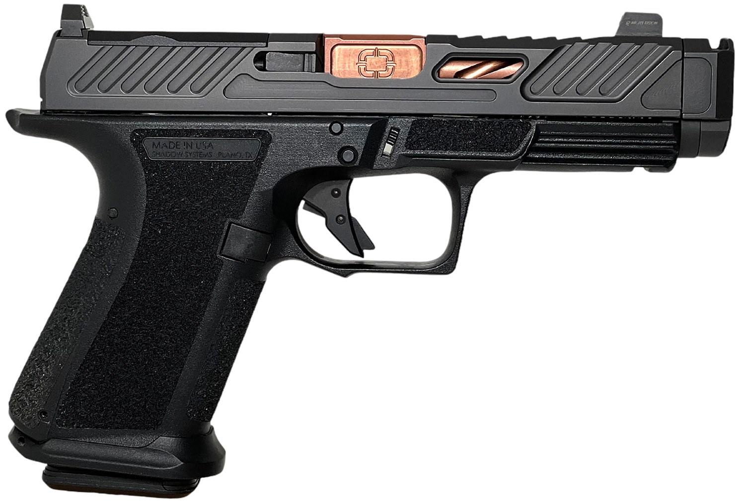 Shadow Systems MR920P Elite Slide Optic Dlc Hga 9MM 4IN Spiral Compensated Bronze Barrel Black Frame 2/10-Round