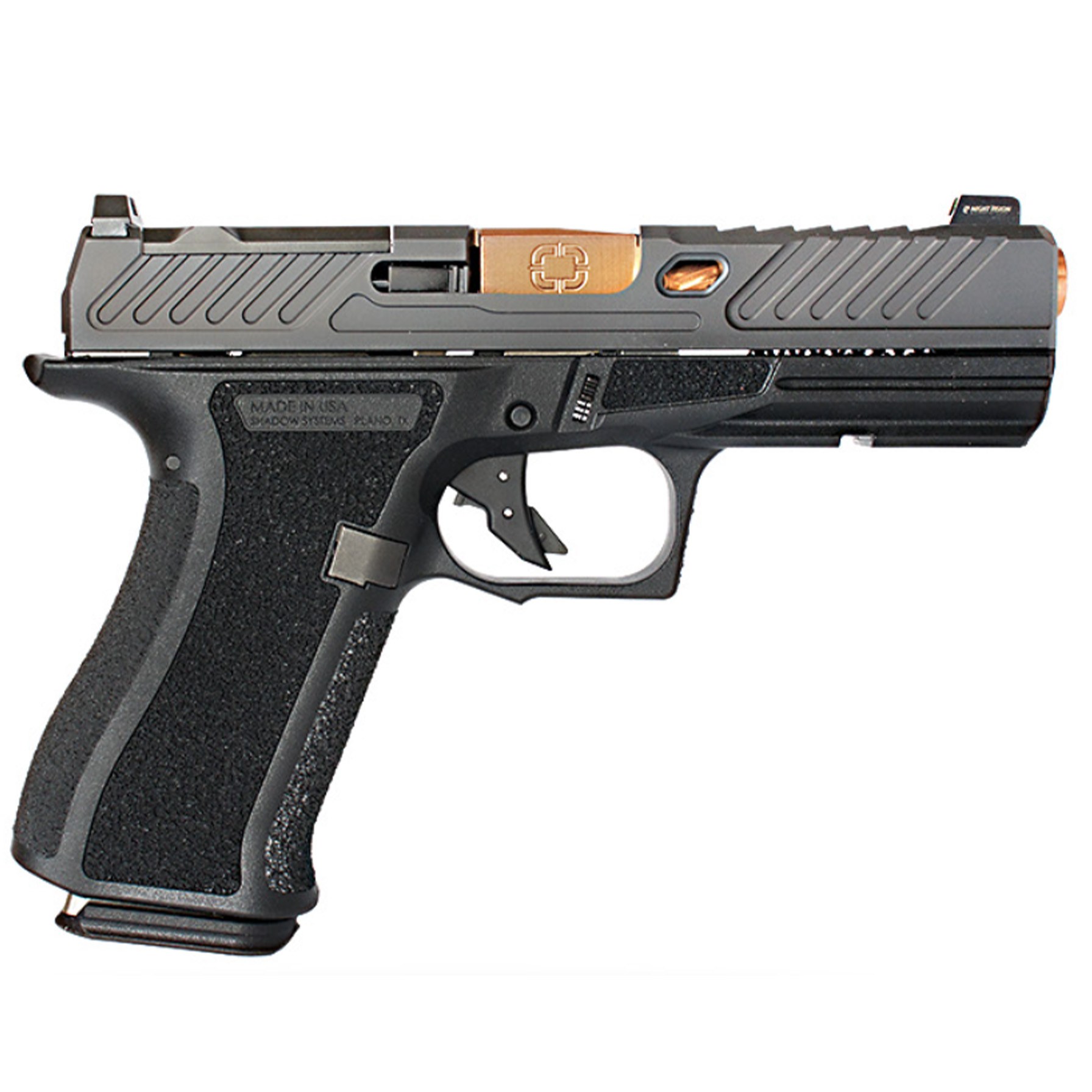 Shadow Systems CR920XL 9MM 4.18IN Bronze Barrel Black Frame or Black Frame 15-Round Green Tritium 1D SS-5027 - Image 4