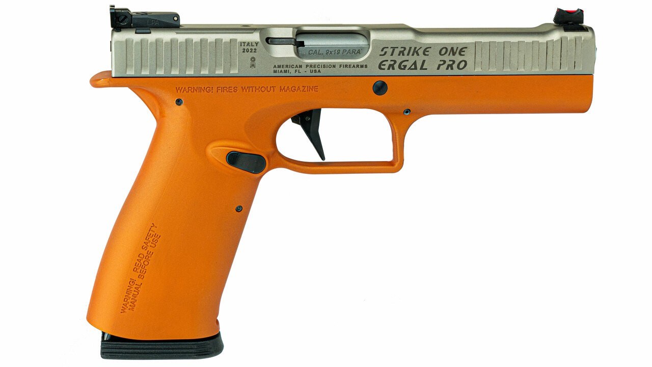 American Precision Firearms Strike One Ergal Pro Hga 9MM 5 in or Barrel Adjustable Sight Comp Trigger Orange 2/17-Round Magazine