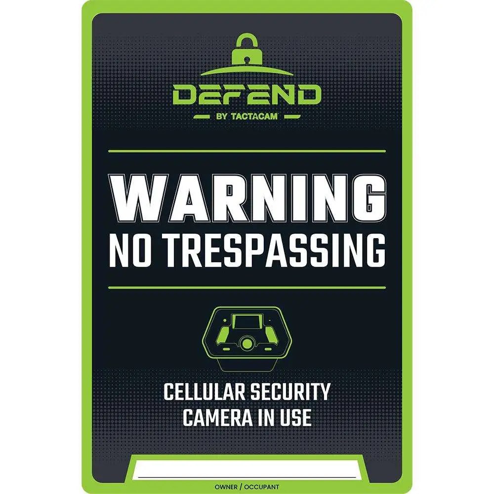 Tactacam Defend No Tresspassing Sign 3-Pack