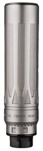 Dead Air Nomad-Ti XC Silver 7.62mm Silencer with Direct Thread 5/8-24 HUB Mount