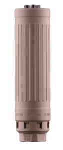 Dead Air Defense CT5P Patrol 5.56 FDE Triskelion Gms Low Back Pressure Silencer with Fixed Xeno Adapter & DA129GOV 1/2-28 Xeno 3 Prong Fh CT5PXNFDE