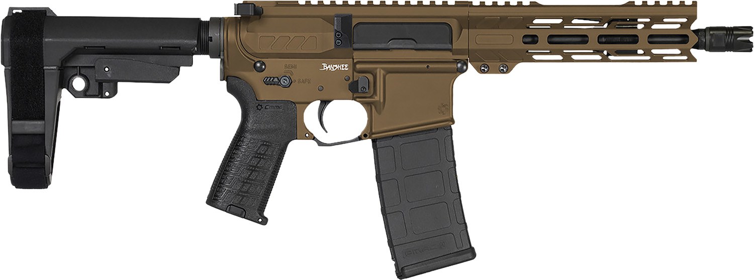 CMMG 30AF20AMB Banshee MK4 300 Blackout 30+1 8" Black Nitride Medium Taper Threaded Barrel, EML 7" M-LOK Handguards, Midnight Bronze Cerakote Aluminum