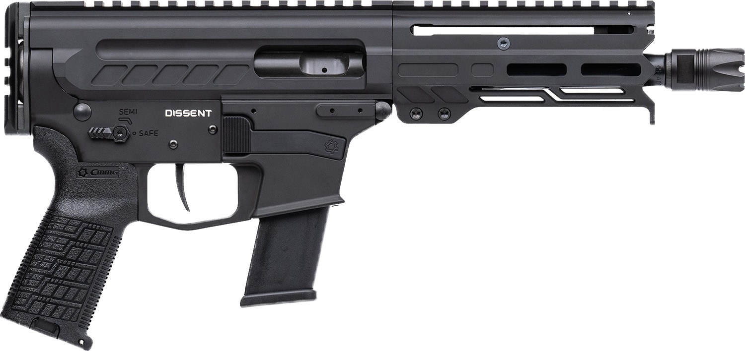 CMMG 45A4C0FAB Dissent MKG 45 ACP 13+1 6.50" Black Nitride Medium Taper Threaded Barrel, CMMG 5.5" M-LOK Handguards, Black Armor Cerakote Aluminum