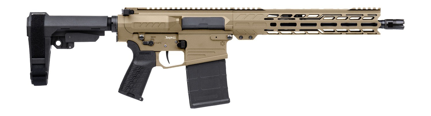 CMMG 33A030C-CT Banshee MK3 8.6 Blackout 20+1 12.50" Black Nitride Threaded Barrel, Coyote Tan Cerakote Aluminum Receiver with Picatinny Rail, M-LOK