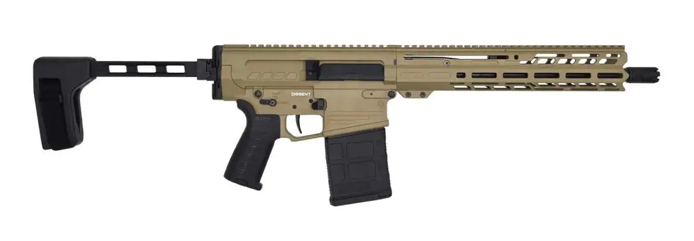 CMMG 33A380C-CT Dissent Mk3 8.6 Blackout 20+1 12.50" Black Nitride Threaded Barrel, Coyote Tan Cerakote Aluminum Receiver with Picatinny Rail, M-LOK